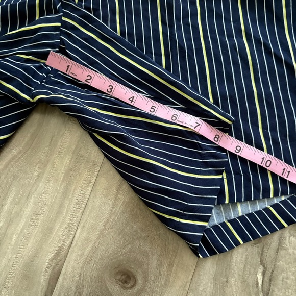 BP. The Label Nordstrom Striped womens Shorts Navy Yellow White 3X Elastic Waist - Picture 13 of 14